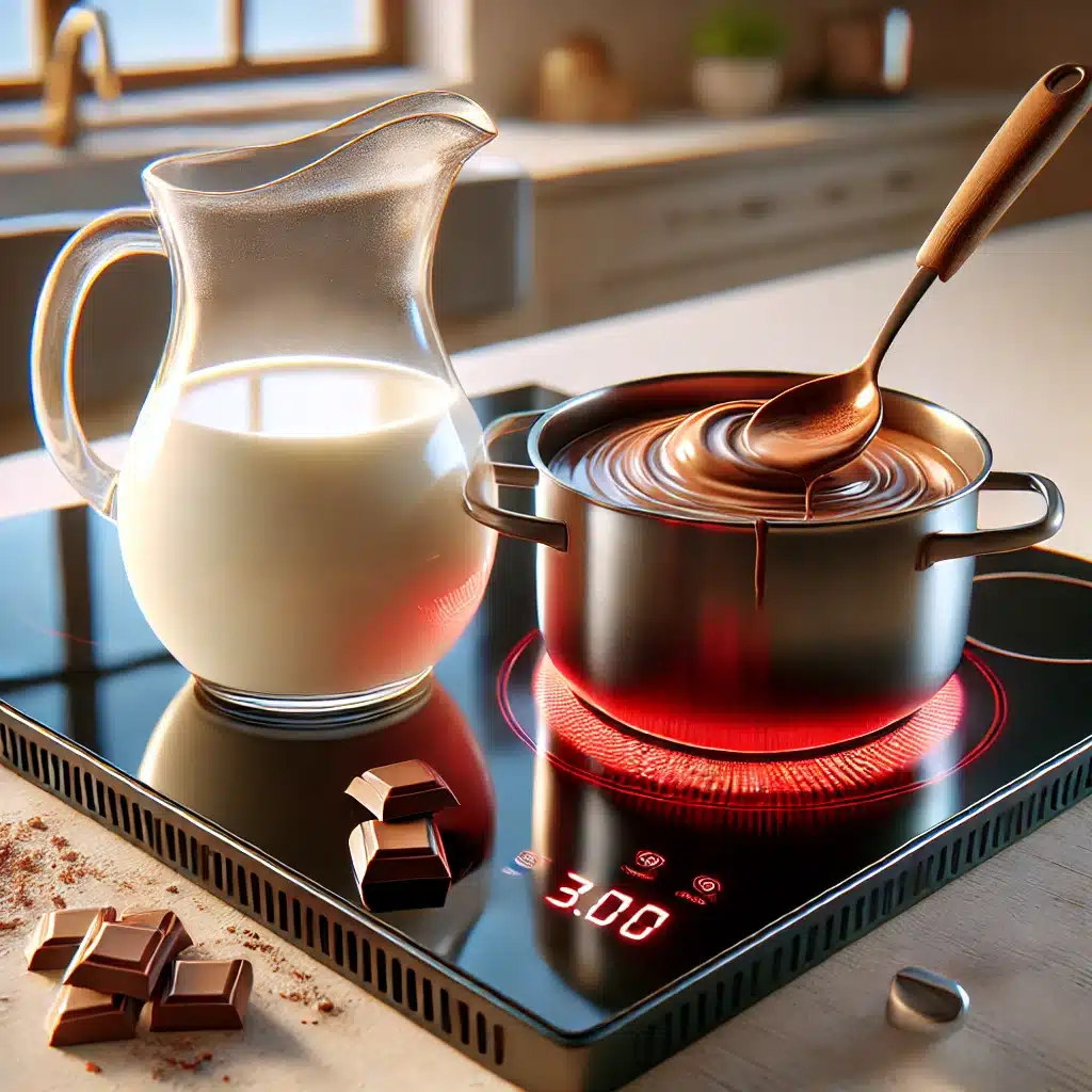 Para un litro de leche, ¿cuánto chocolate se necesita?