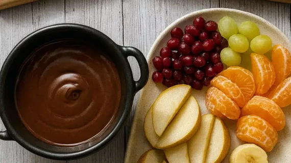 Fondue de chocolate y frutas navideña: la receta que encanta a niños y mayores