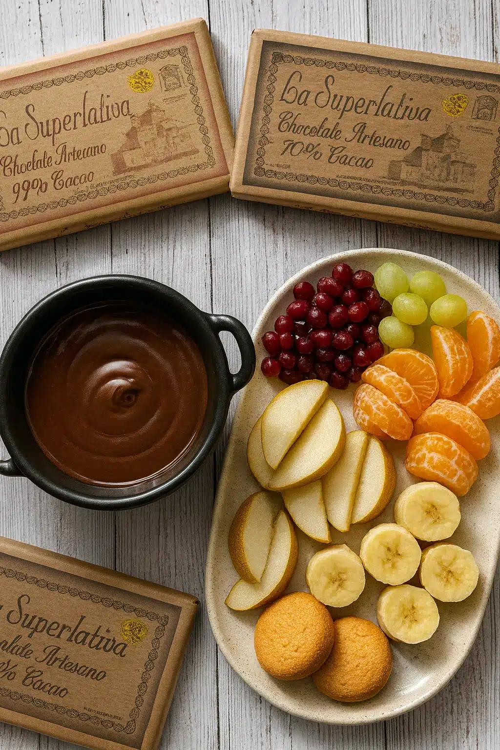 Fondue de chocolate y frutas navideña: la receta que encanta a niños y mayores